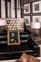Staged Vignette - Leather Couch