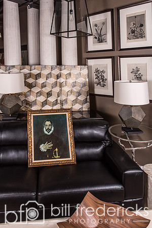 Staged Vignette - Leather Couch